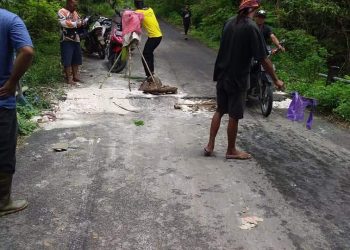 Diterjang Hujan, Jembatan Solokuro Lamongan Ambles