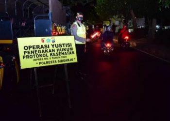 Polresta Sidoarjo Berlakukan Jam Malam 29 Desember- 2 Januari 2021