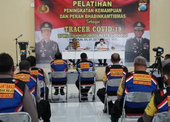 349&nbsp; Bhabinkamtibmas Sidoarjo Dilatih Sebagai Tracer Covid-19