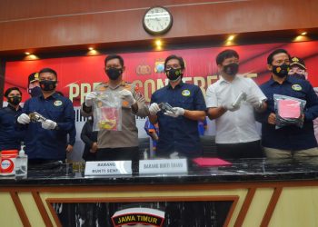Polda Jatim Tangkap Dua Bandar Sabu Dan Sita Tiga Senpi