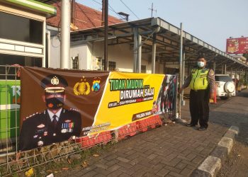 Cegah Lonjakan Covid-19, Polresta Sidoarjo Sebar Himbauan Larangan Mudik