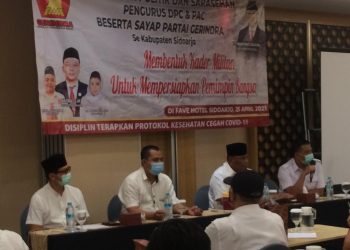 Solidkan Mesin Partai, DPC Partai Gerindra Sidoarjo Gelar Pendidikan Politik