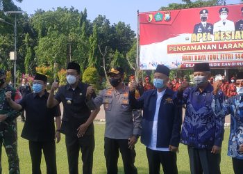 Larangan Mudik, Personel Gabungan Siaga  Perbatasan Sidoarjo