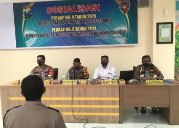 Polresta Sidoarjo Sosialisasikan Perkap Peraturan Tahanan dan BB
