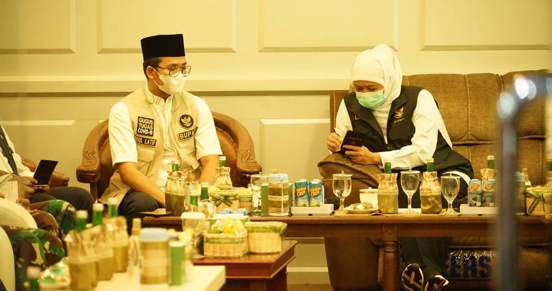 Bupati Bangkalan Ra Latif Rapat Terbatas dengan Gubernur Jatim Bahas Penanganan Covid-19