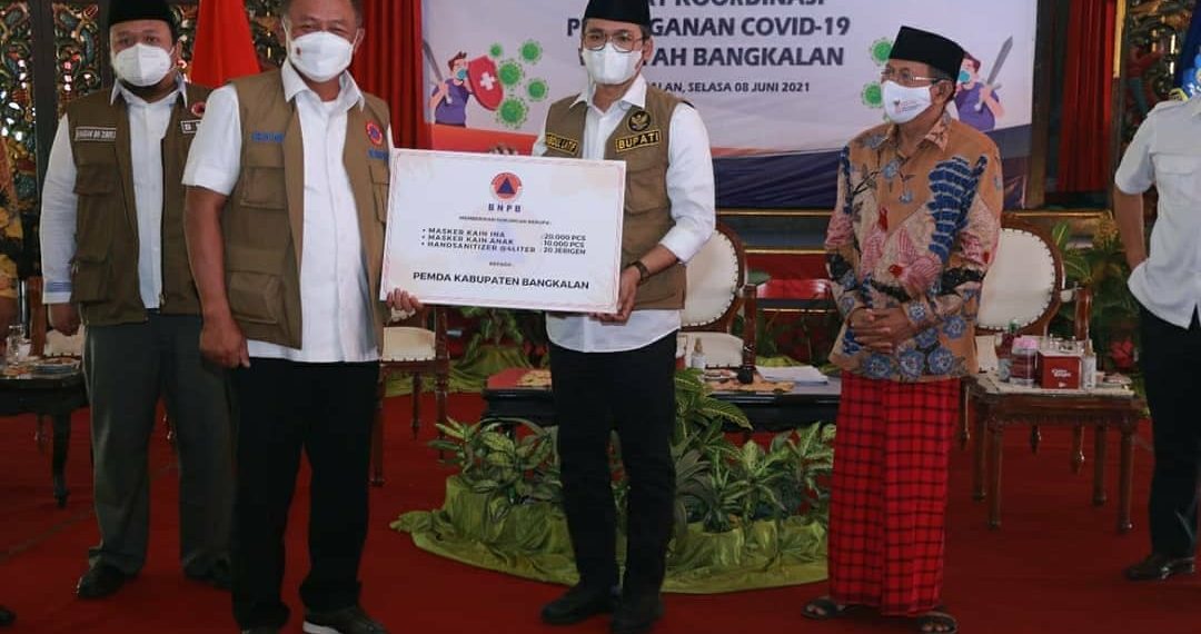 Pemkab Bangkalan Dapat Bantuan Dana Siap Pakai Rp 1 Miliar dari BNPB untuk Penanggulangan Covid-19