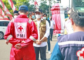 Bupati Ra Latif Kerahkan Tim Spraying Gunner Blower Untuk Putus Persebaran Covid-19