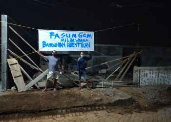 Warga GCM Hentikan Pembangunan Gudang di Lahan Fasum Perumahan