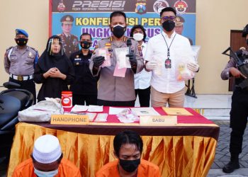 Polresta Sidoarjo Tangkap Dua Pengedar Sabu 2 Ons