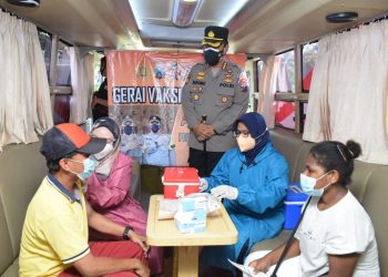 Polresta Sidoarjo Vaksinasi 500 Pelaku UMKM Kuliner