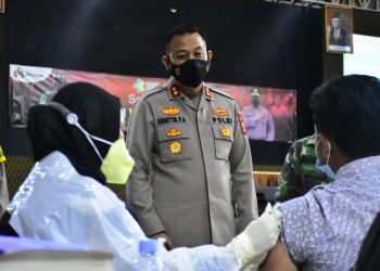 Polres Blitar Gelar Vaksinasi Tahap II Ratusan Warga Desa
