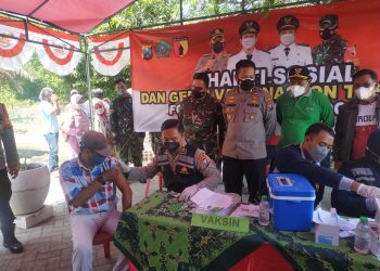 Forkopimda Sidoarjo Tinjau Vaksinasi Ratusan Warga Terpencil Kepetingan