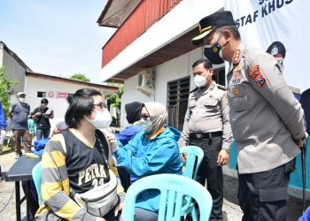 Persiapan Ibadah Tatap Muka, Polresta Sidoarjo Masifkan Vaksinasi Jemaah