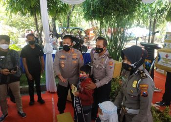 Polantas Sidoarjo Asuh 99 Anak Yatim Piatu Terdampak Covid-19