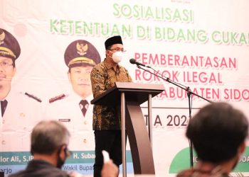 Gempur Rokok Ilegal, Bupati Sidoarjo Gus Muhdlor Minta Gencarkan Sosialisasi Penggunaan Pita Cukai Asli