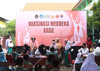 Polresta Sidoarjo Ikuti Launching Vaksinasi Merdeka Anak Secara Virtual