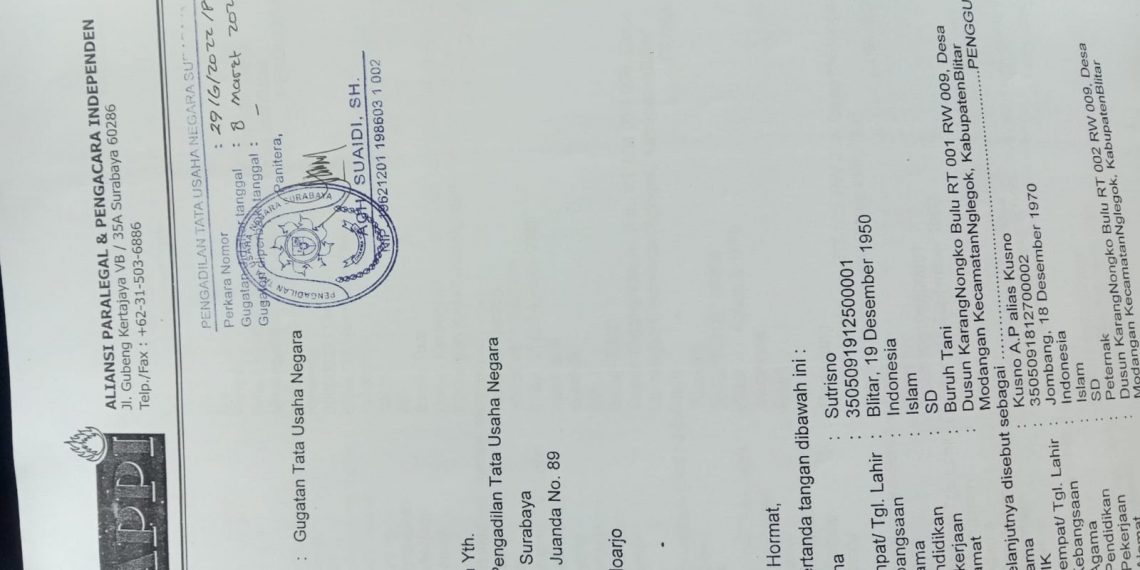 Temukan Banyak Data Palsu Pemohon Redistribusi Tanah Karangnongko Blitar