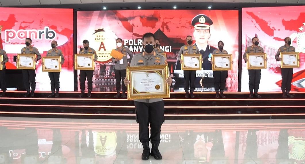 Polresta Sidoarjo Raih Penghargaan Pelayanan Prima dari Kementerian PANRB