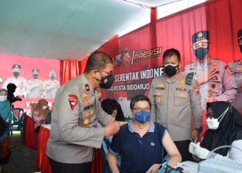 Wakapolda Jatim Apresiasi Capaian Vaksinasi Sidoarjo