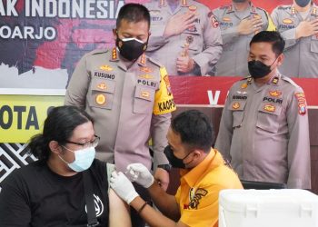 Vaksin Booster Jadi Syarat Mudik, Polresta Sidoarjo Perbanyak Titik Vaksinasi