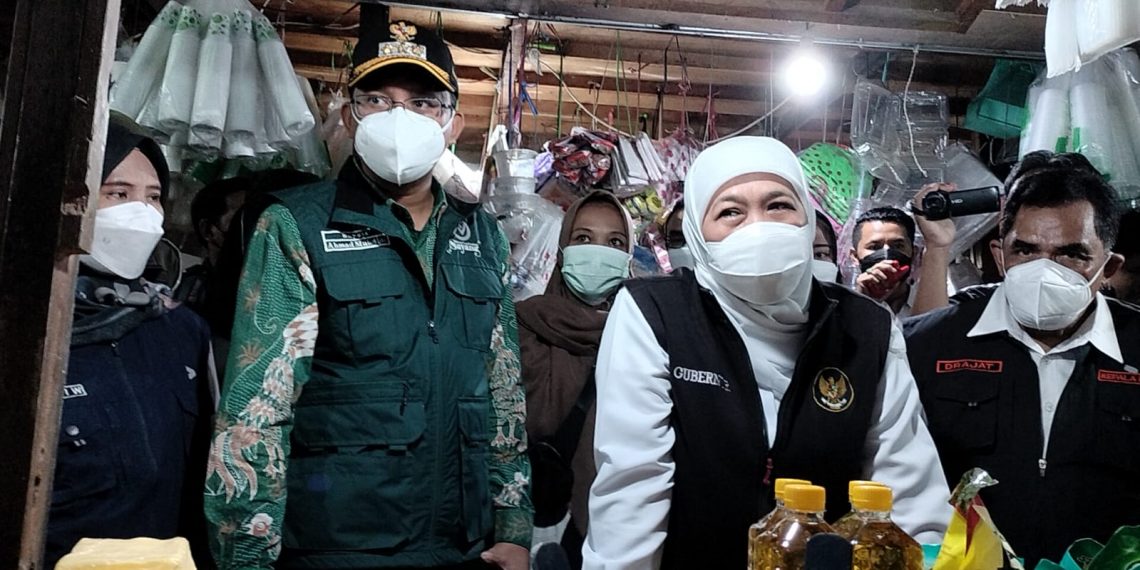 Awal Ramadhan, Gubernur Jatim Khofifah Cek Harga Kebutuhan Pokok di Pasar Tradisional