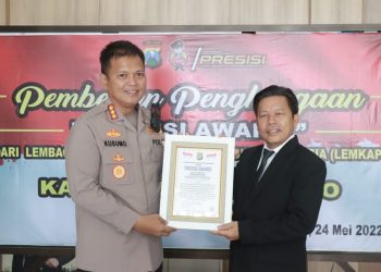 Polresta Sidoarjo Raih Presisi Award Pelayanan Prima dari Lemkapi