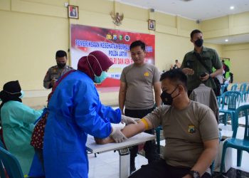 Siap Amankan Pilkades, Personel Polresta Sidoarjo Periksa Kesehatan