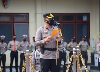 Polres Batu Laksanakan Gelar Pasukan Operasi Patuh Semeru 2022