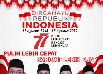 Pimpinan dan Anggota DPRD Kabupaten Sidoarjo Mengucapkan Dirgahayu Kemerdekaan RI ke-77
