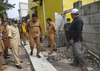 Sidak Proyek Saluran Air, Wabup Sidoarjo Minta Pembangunan Sesuai Spek