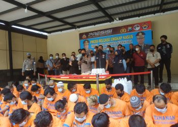 Polresta Sidoarjo Bekuk 73 Pelaku Narkoba