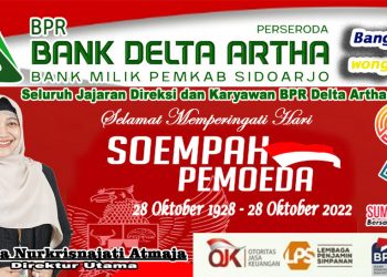 Direksi dan Karyawan Perseroda Bank Delta Artha Mengucapkan Selamat Hari Sumpah Pemuda 28 Oktober 2022