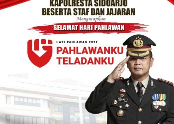 Kapolresta Sidoarjo Beserta Staf dan Jajaran Mengucapkan Selamat Hari Pahlawan