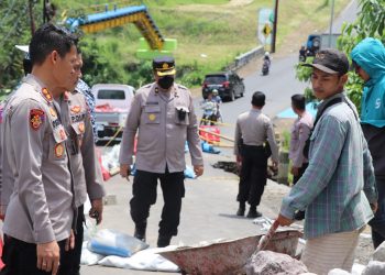 Kapolres Batu Cek Pembangunan Jalan Alternatif