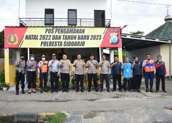 Kapolresta Sidoarjo Cek Pos Pam Ops Lilin Semeru 2022 di Arteri Porong
