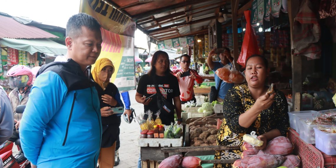 Ke Pasar Krian Lama, Kapolresta Sidoarjo Serap Aspirasi Kamtibmas