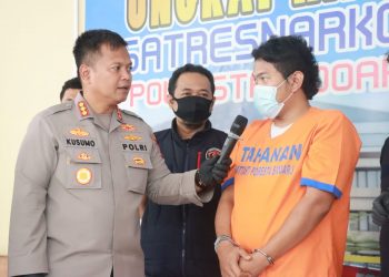 Polresta Sidoarjo Bekuk Kurir Narkoba di Sedati