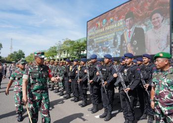 Danrem 084/BJ Pimpin Apel Gelar Pasukan Pengamanan Presiden Jokowi