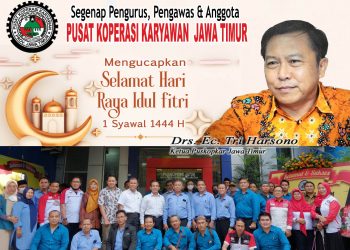 Pengurus, Pengawas dan Anggota PUSKOPKAR Jatim Mengucapkan Selamat Hari Raya Idul Fitri 1444 H