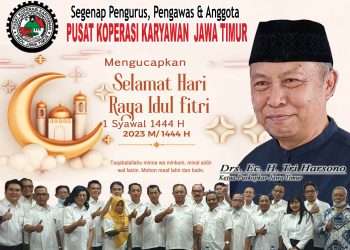 Pengurus, Pengawas dan Anggota PUSKOPKAR Jawa Timur Mengucapkan Selamat Hari Raya Idul Fitri 1444 H
