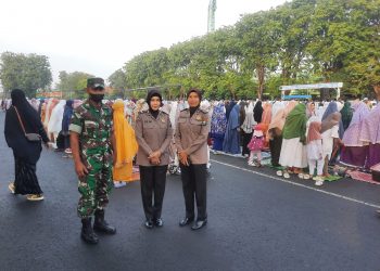 Polresta Sidoarjo Lakukan Pengamanan Shalat Idul Fitri dengan Humanis