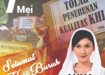 Anna “Cantik” Bacaleg Partai Gerindra DPRD Kabupaten Mojokerto Apresiasi Tinggi Hari Buruh Internasional 2023