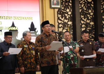Bupati Sidoarjo dan Tokoh Lintas Agama Deklarasi Tolak Kampanye di Tempat Ibadah