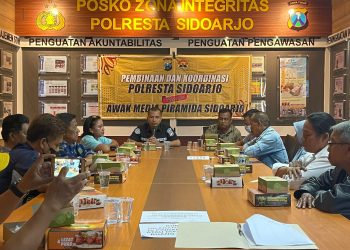 Humas Polresta Sidoarjo Gelar Piramida bersama Wartawan Online
