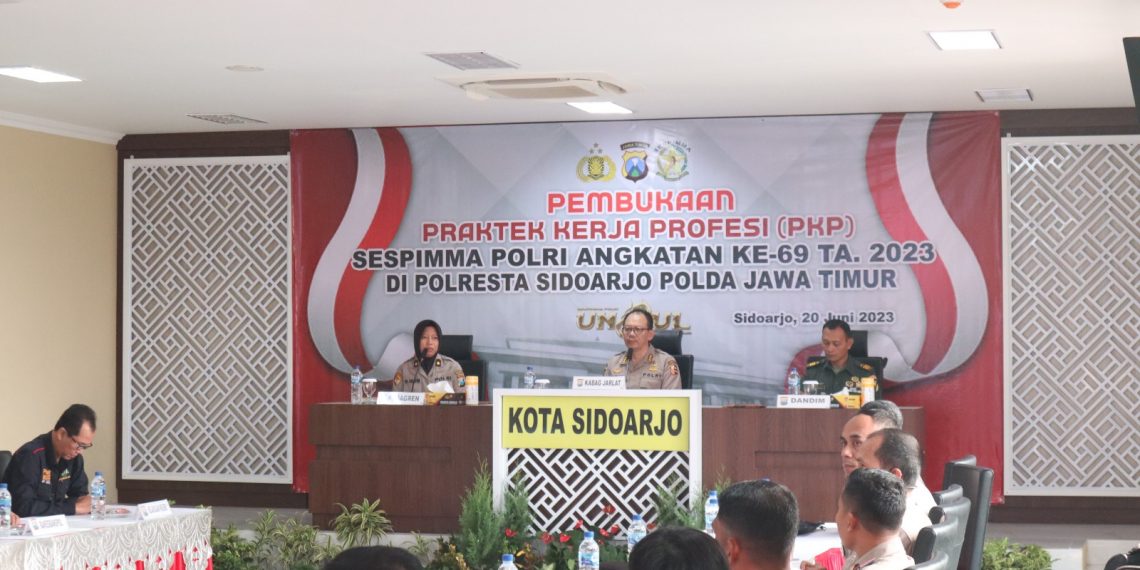 20 Serdik Sepimma Polri Angkatan Ke-69 PKP di Polresta Sidoarjo
