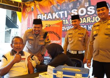 Polresta Sidoarjo Adakan Bakti Sosial dan Kesehatan Hari Bhayangkara ke-77
