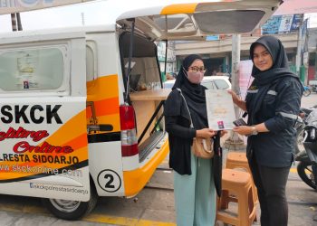 Permudah Pemohon SKCK, Polresta Sidoarjo Hadirkan Mobil Layanan Keliling Online