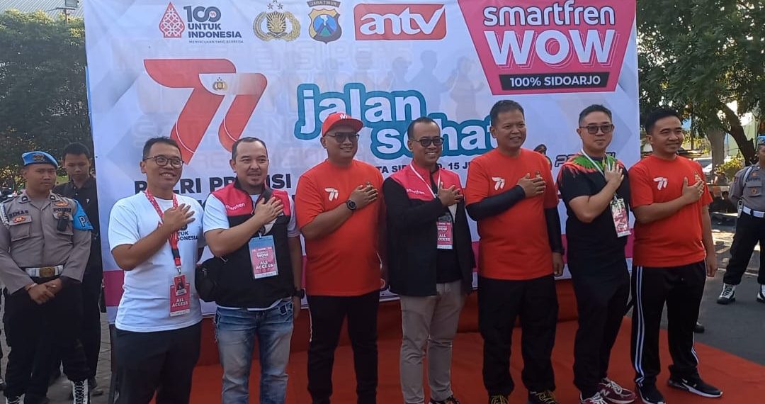 Ribuan Masyarakat Ikuti Jalan Sehat Bersama Polresta Sidoarjo dan Smartfren