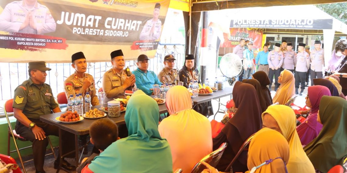 Jumat Curhat, Kapolresta Sidoarjo Silaturahmi dengan Warga Sawocangkring