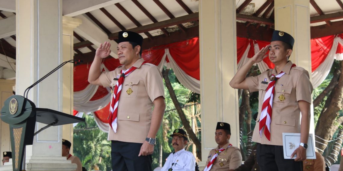 Wabup Subandi Pimpin Apel Besar Hari Jadi Pramuka ke-62 di Alun-Alun
